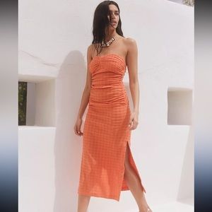 NEW Free People Brandie Plaid Midi